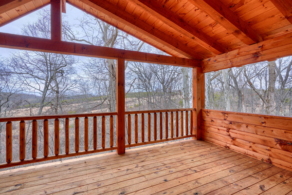 Cabin deck with panoramic views