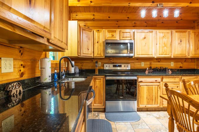Kitchen with a coffee bar