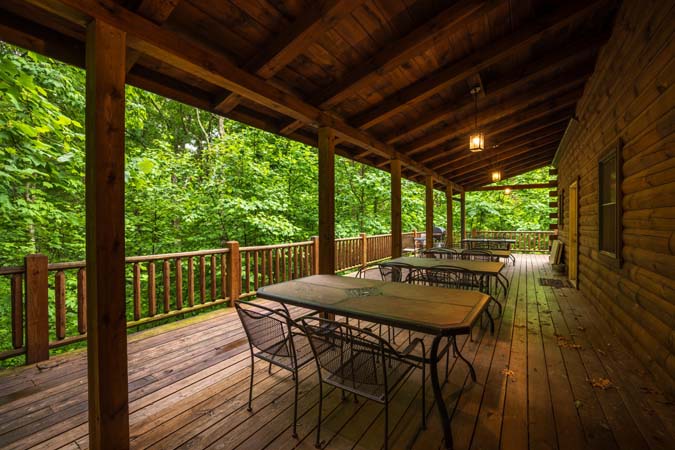 Covered deck dining