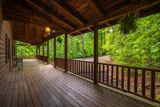 Wraparound covered deck