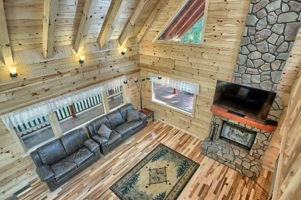 Escape to nature in the cabin living room