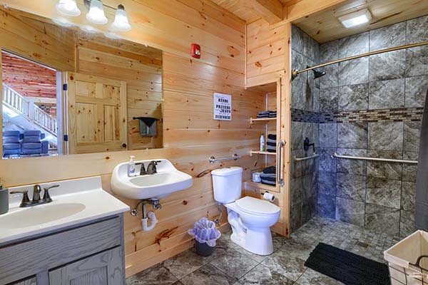 Main Floor Bathroom 2, Handicapped Accessible, with Roll-In Shower